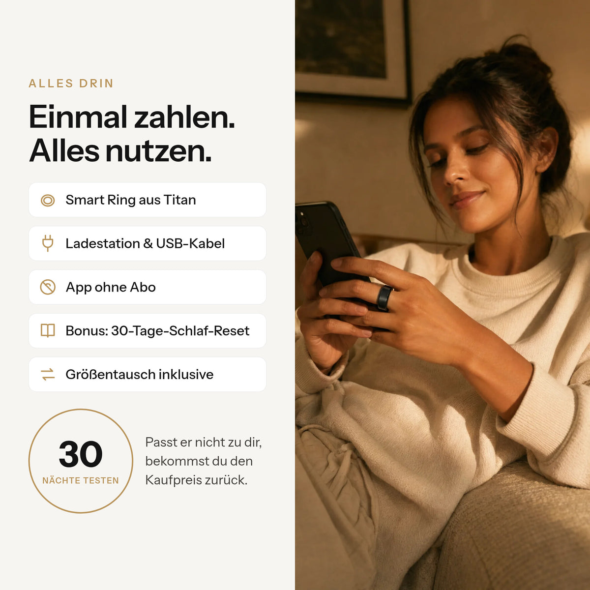 Lieferumfang und 30-Nächte-Garantie